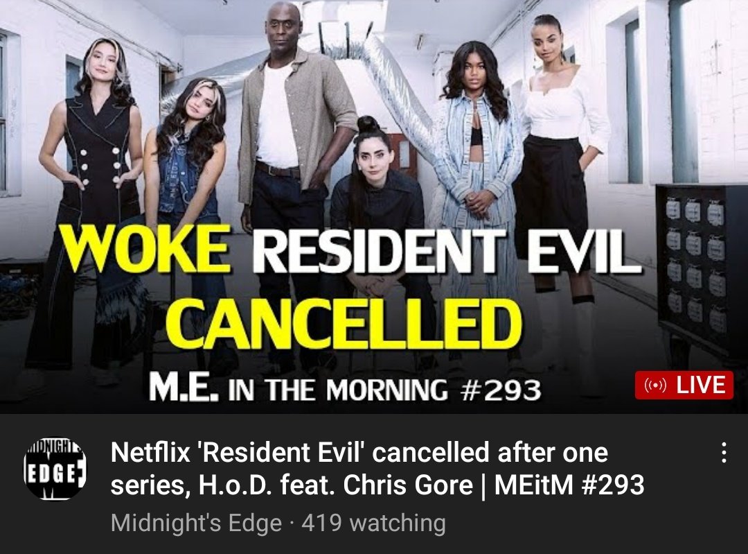 GNinjuh's tweet photo. 🌚#MidnightsEdgeInTheMorning🌞 #0293
#FakeWoke #ResidentEvil?
#Netflix #ResidentEvil #Cacelled
After one series | #HouseOfTheDragon
Ft. @ThatChrisGore
ON THE EDGE:
@Midnights_Edge/@AndreEinherjar
@ThomasConnorsJr
@CultureCasino
& YOU #MidNighters!
https://t.co/xvsWYWCD7w https://t.co/K9NL7RK1yn
