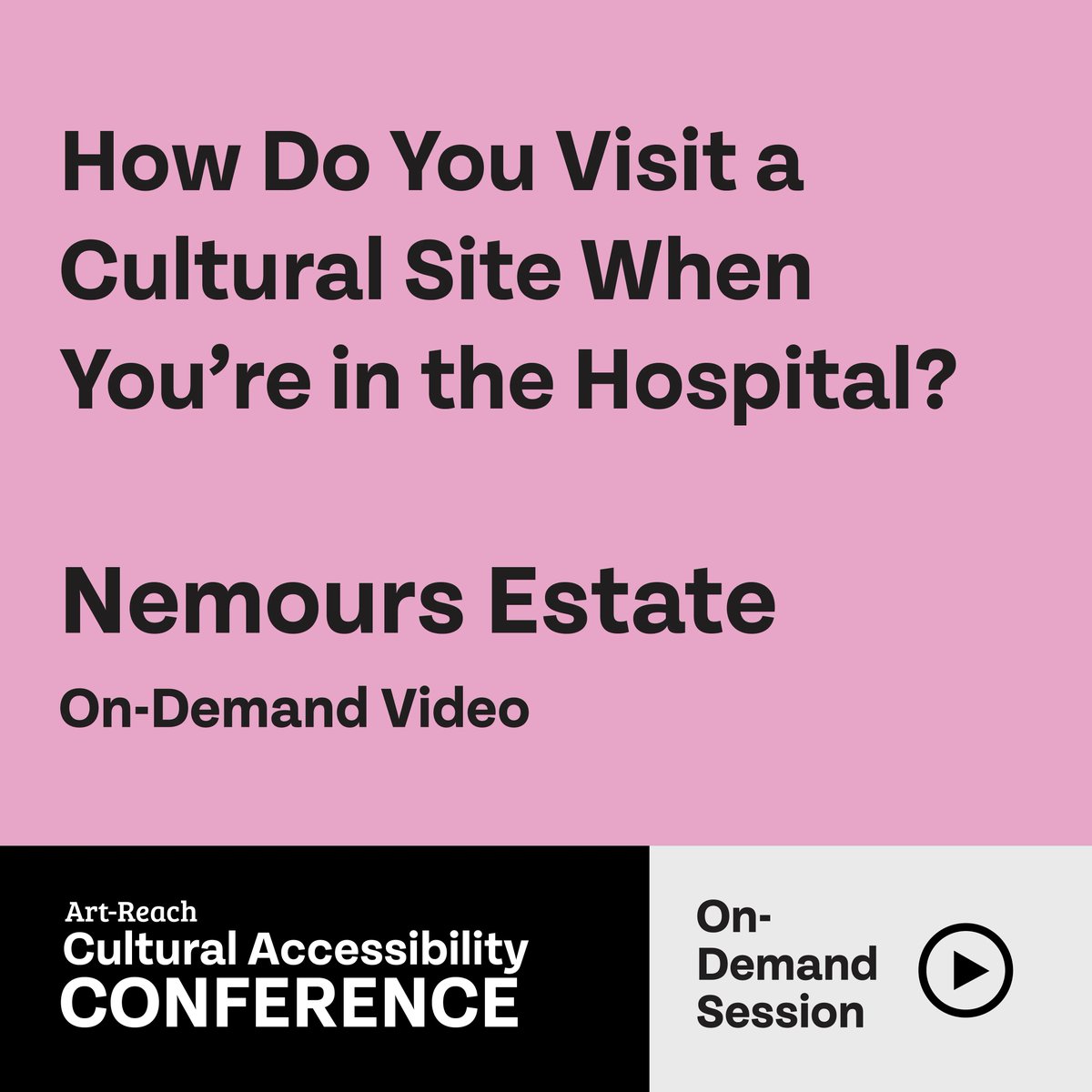 Join Annie Thomas-Bubel, Learning Programs Coordinator, and Ken Darsney, Manager of Gardens and Grounds, as they explore what it means to provide accessibility the Nemours Estate way. 

To register for the Cultural Accessibility Conference visit bit.ly/Art-ReachConfe…