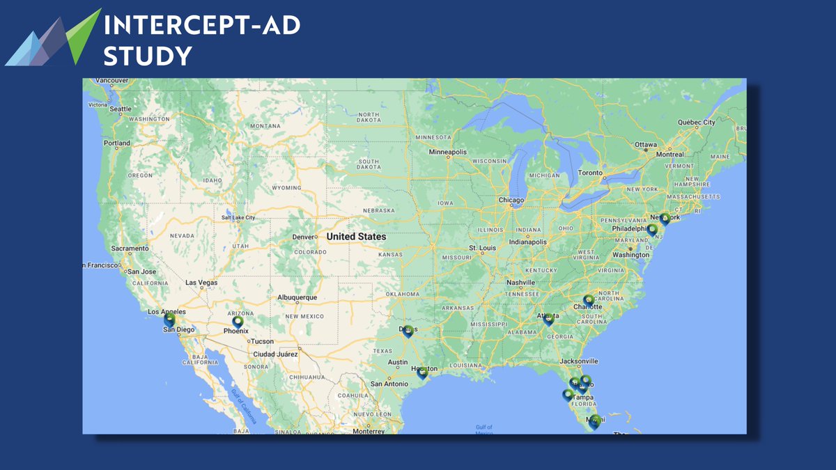 Interceptstudy's tweet photo. The INTERCEPT-AD study is currently seeking participants across the U.S. with mild cognitive impairment or mild dementia due to Alzheimer's disease. 
Click to find out more:
https://t.co/SkVf4pqIMv

#alzheimers #ENDALZ https://t.co/GCUzb8IVdW