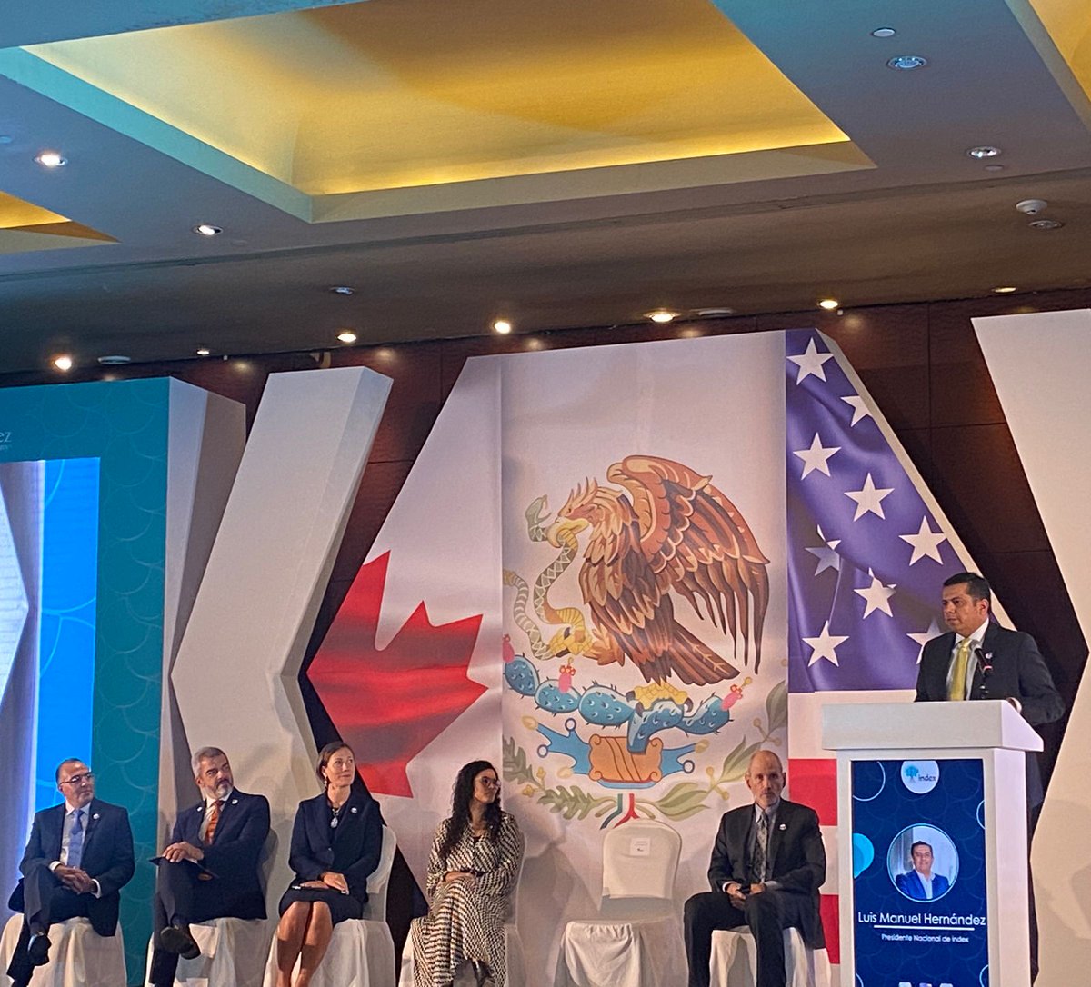 camescommx's tweet photo. #CamescomPresente en el 1er. Foro Regional de Cumplimiento Laboral T-MEC de @index_nacional  Nacional 

#130AñosEnMéxico #Index https://t.co/3nm86wuC27