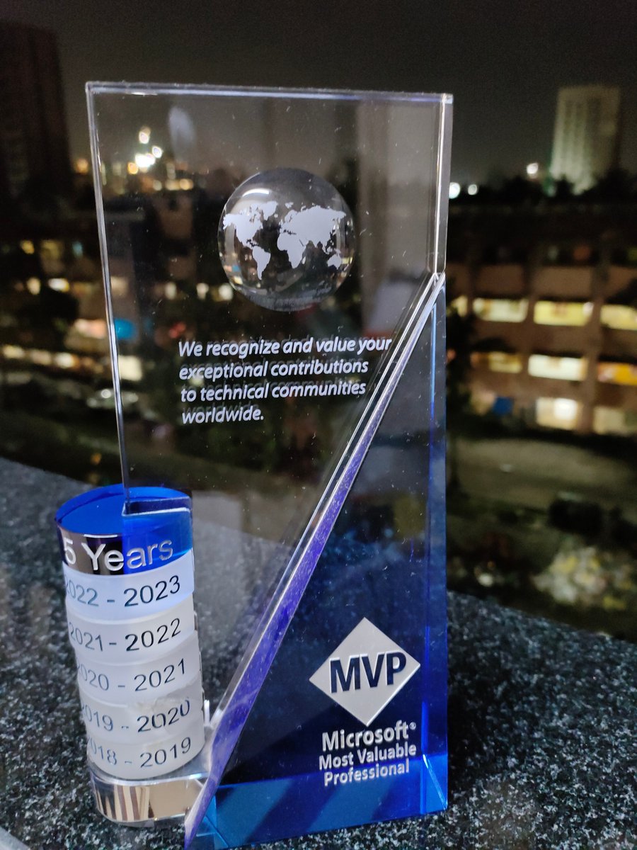 saihacksoft's tweet photo. 5 years of Microsoft MVP. How fast time keeps ticking. From a local slum boy from Mumbai, this journey is hard work done over this many years.
#MVPBuzz #DeveloperTechnologies #micorsoft #geek #dotnetcore https://t.co/srKCr1BEwP