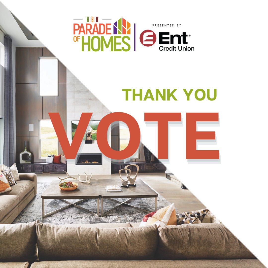ParadeHomesDen's tweet photo. Another inspiring Parade of Homes, presented by Ent Credit Union, has come to an end! Be sure you vote for your favorite home at Colorado Homes &amp; Lifestyles! 

✅ Vote here: https://t.co/uXS0mw3GfV https://t.co/wCfx6L9jUg
