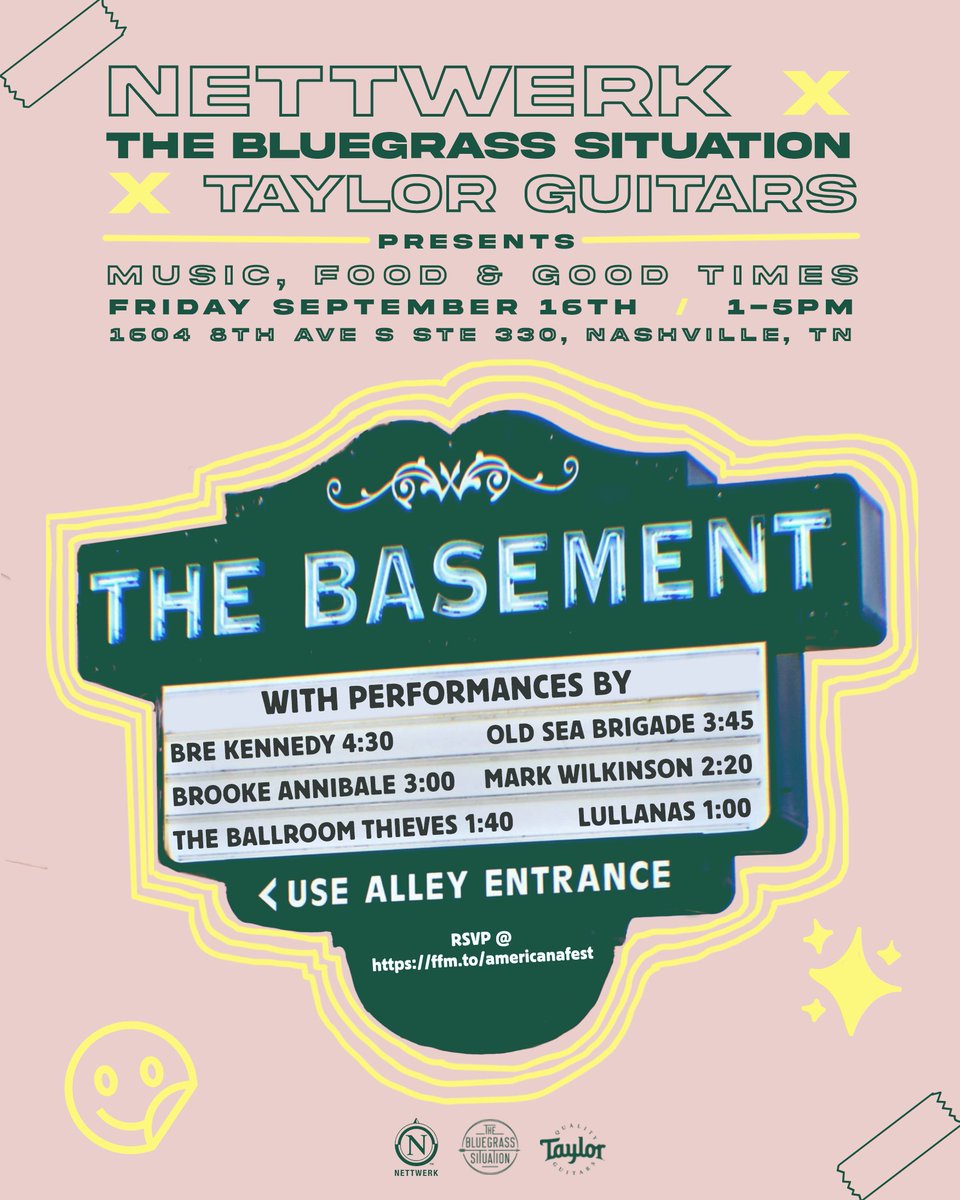 NettwerkMusic's tweet image. What’s up Nashville?! RSVP to AMERICANAFEST 2022 here! ffm.to/americanafest