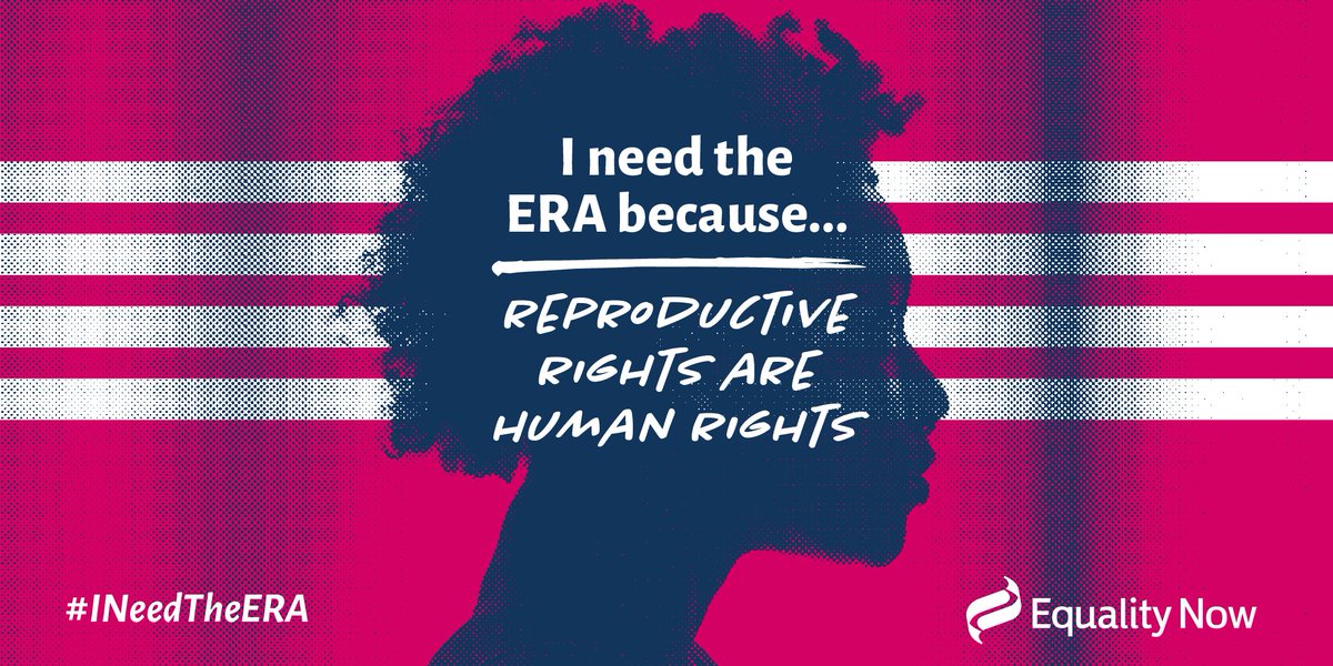 equalitynow's tweet photo. #INeedTheERABecause it would:

✓ Defend against restrictive abortion bans 
✓ Extend protections to safeguard #abortion &amp; the full range of reproductive healthcare
✓ Send a resounding message that access to abortion is a fundamental right

Learn more:  https://t.co/tKrbD8dvpc https://t.co/9tsWmiU4yR
