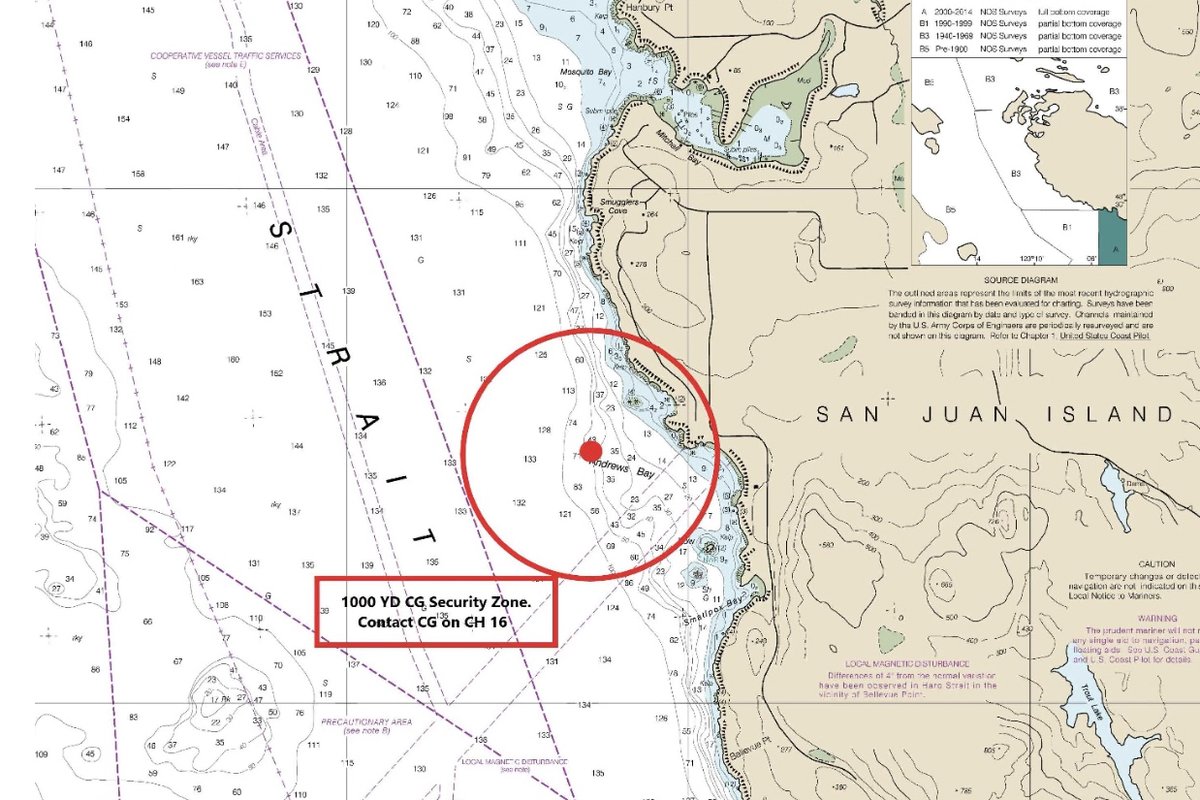 USCGNorthwest's tweet photo. SAFETY ZONE: For the safety of divers and support personnel, ALL VESSELS must stay 1,000 yards from #AleutianIsle wreck site. Violating the zone may disrupt operations! #USCG is on scene enforcing the safety zone and can be contacted on VHF radio ch.16. MIND YOUR WAKE!!!🚫🌊 https://t.co/74TBT3bRgv