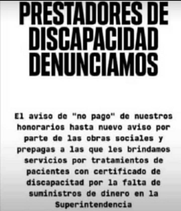gonziver's tweet photo. Parece que el recorte de @sergiomassa llegó incluso a quienes trabajan asistiendo a personas con discapacidad. Esto sí es un ajuste brutal. https://t.co/RvLJLRbfyc