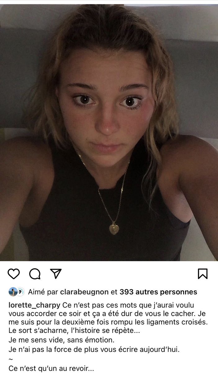 ActusGym's tweet photo. Malheureusement Lorette Charpy vient d’annoncer qu’elle s’est rompu à nouveau les ligaments croisés lors des championnats d’Europe 😥 Un coup dure pour notre française qui revenait à la compétition. Bon rétablissement Lorette 😪🤕 https://t.co/xMAnxRRynI