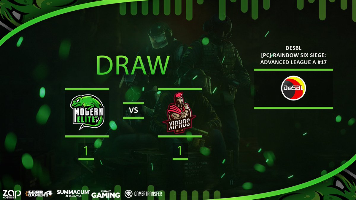 Modern Elite eSports (@modernelitegg) on Twitter photo 6β£ Matchday #1 | DESBL AL A #17 6β£
We end the first matchday with a result of 1:1!
π’ <a href="/030titus/">πΏπππππ¦</a>
π’ <a href="/Gluragedon/">ππ©π²π―ππ€π’π‘π¬π«</a>
π’ <a href="/BrxzzR6/">Brxzz</a>
π’ <a href="/Zwerg0056/">Niklas Schmidt</a>
π’ @CookieR6S (Sub)
GGWP! #Xiphosπ
#WeAreElite 6β£ Matchday #1 | DESBL AL A #17 6β£
We end the first matchday with a result of 1:1!
π’ <a href="/030titus/">πΏπππππ¦</a>
π’ <a href="/Gluragedon/">ππ©π²π―ππ€π’π‘π¬π«</a>
π’ <a href="/BrxzzR6/">Brxzz</a>
π’ <a href="/Zwerg0056/">Niklas Schmidt</a>
π’ @CookieR6S (Sub)
GGWP! #Xiphosπ
#WeAreElite