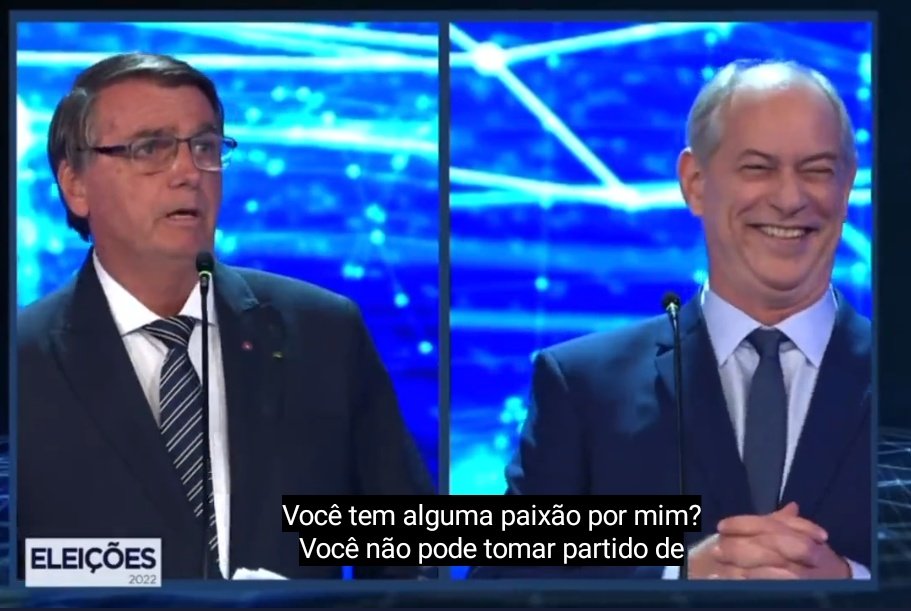 cynaramenezes's tweet photo. ciro gargalhou na hora que bozo atacou a vera.
depois se solidarizou.
aliás, ciro só provocou uma pessoa fora das câmeras. adivinha quem https://t.co/ZYRnJcKLnI