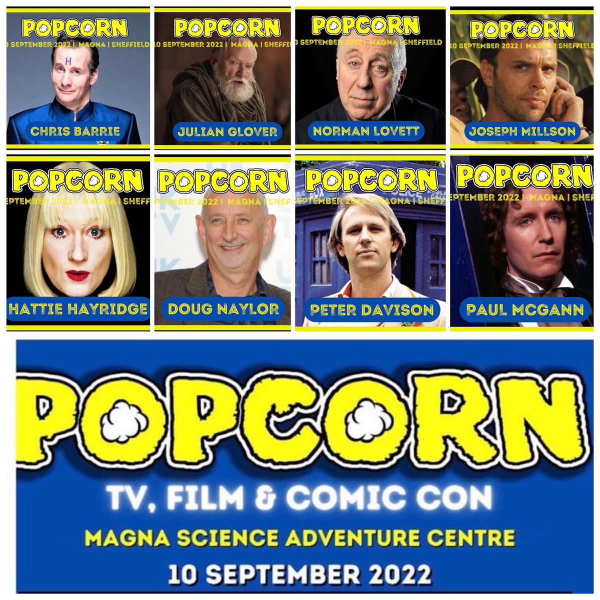 Less than a fortnight to go now, I’m getting somewhat excited about meeting some Queens Of Horror, Ms. Caroline Munro &amp; Valerie Leon at the maiden voyage of the POPCORN movie/Sci-Fi/Fantasy &amp; TV event being held at the Magna centre on Saturday the 10th of September #Sheffield