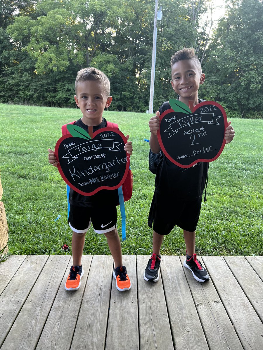 Have a great 1st day of school boys. #hopetheteachersareready
