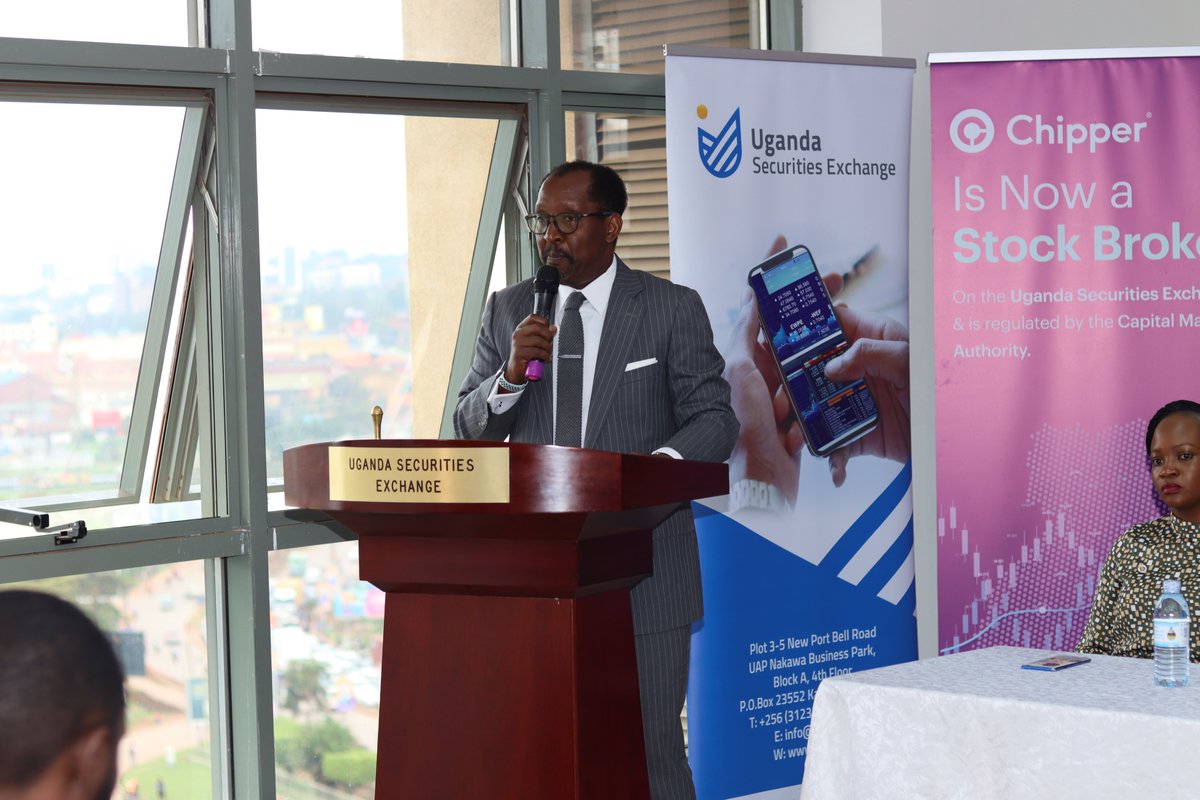 USEUganda's tweet photo. We would like to make sure that when you join as a trading partner that you are committed to the long term interests of the market as a whole.
-Mr. Richard Byarugaba, Chairman of USE Board.
#ChipperAdmission #ChipperxUSE #InspiringGrowth https://t.co/jhpTVamgNf