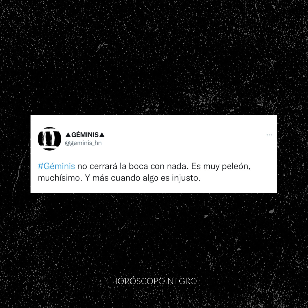 geminis_hn's tweet photo. Las injusticias se DENUNCIAN 🧐 #geminis #horoscoponegro https://t.co/zJQavag4IZ