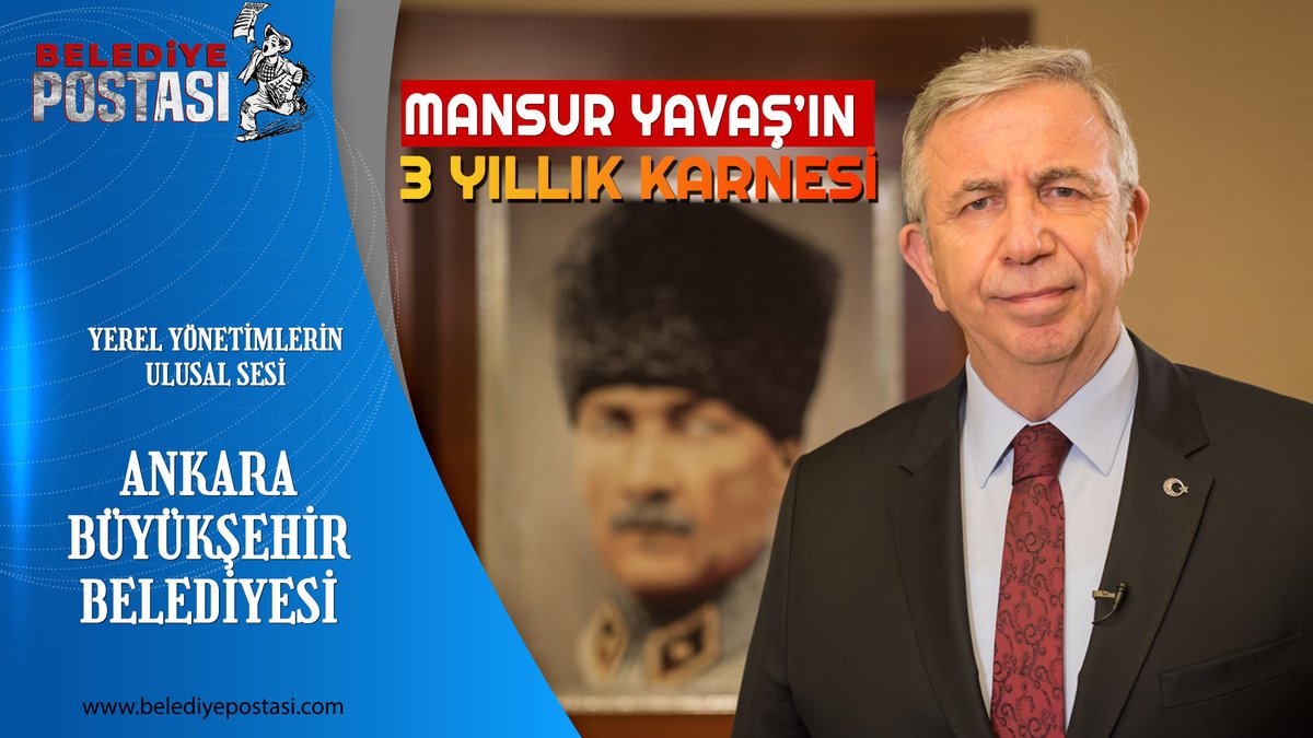 MANSUR YAVAŞ’IN 3 YILLIK KARNESİ
<a href="/ankarabbld/">Ankara Büyükşehir</a> Basın Yayın Koordinatörü <a href="/volkan_gultekin/">Volkan Memduh Gültekin</a>, sosyal medya hesabından <a href="/ankarabbld/">Ankara Büyükşehir</a>  Başkanı <a href="/mansuryavas06/">Mansur Yavaş</a> üç yıllık panoraması başlığıyla 25 maddelik bir açıklama yayınladı
<a href="/abbbasin/">Ankara Büyükşehir Basın</a> <a href="/s_soranlar/">Sadrettin Soranlar</a>
👇Haberin Devamı👇
belediyepostasi.com/mansur-yavas-n…