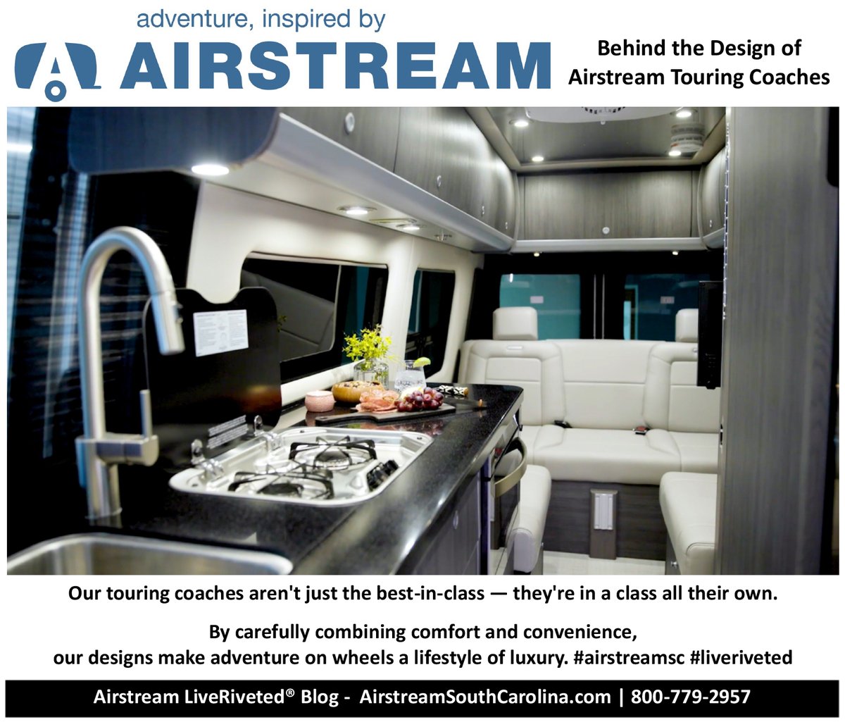 AirstreamSC's tweet photo. Airstream LiveRiveted® Blog - Behind the Design of Airstream Touring Coaches - Our touring coaches aren't just the best-in-class - they're in a class all their own.
By carefully combining comfort and convenience, our designs make adventure on wheels a lifestyle of luxury. #Travel https://t.co/setFdJedDE