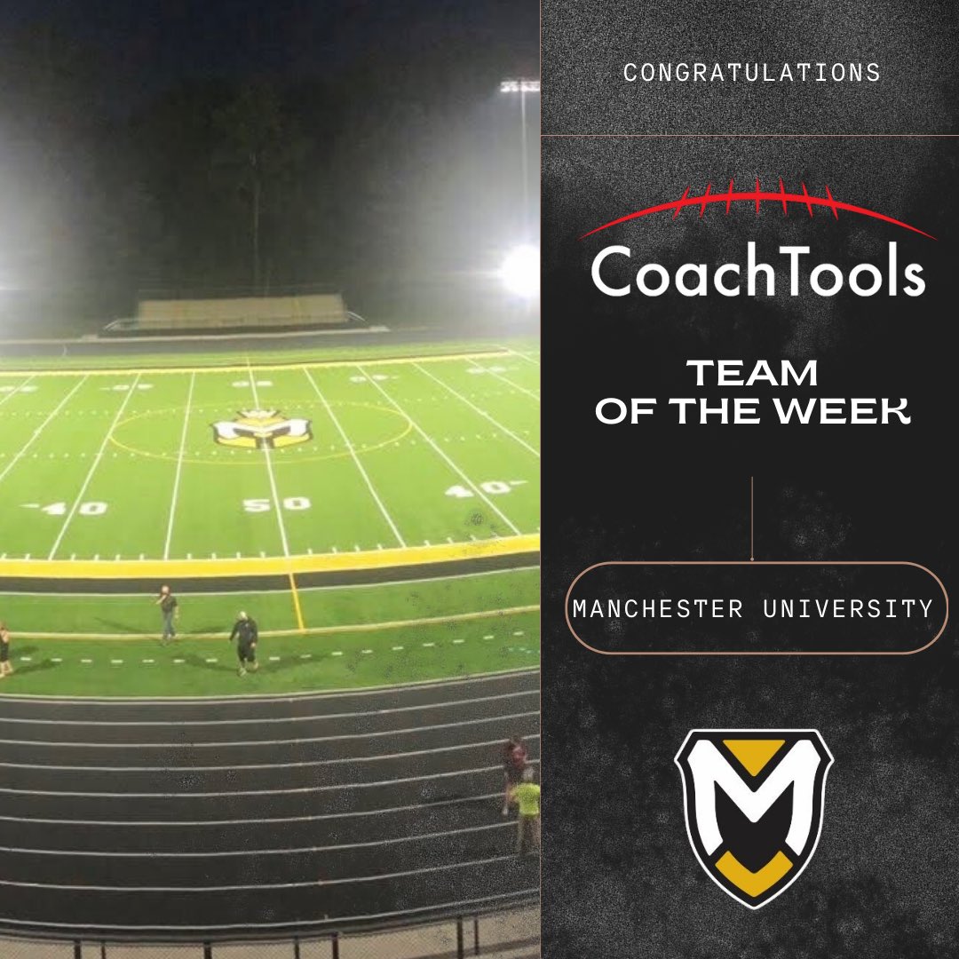 CoachTools’ team of the week is @MU_SpartanFB 💥 The Spartans are a D3 team in IN and a member of @HCACDIII. They are kicking off their season on Saturday at North Park. Good luck to @footballcoachj and the Spartans! 👊📈🏈 @ManchesterUniv @coacharouse @coachwatt_12
