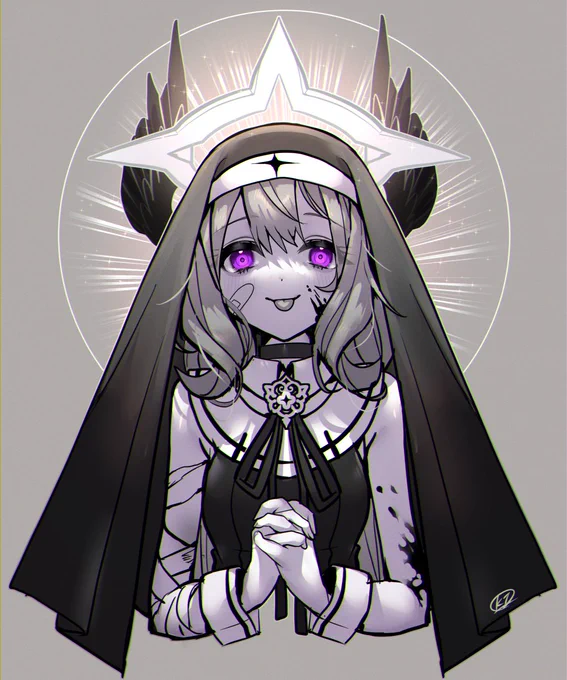 あまりにも神っぽかったのでラクガキ#エナーアート #Palouette 