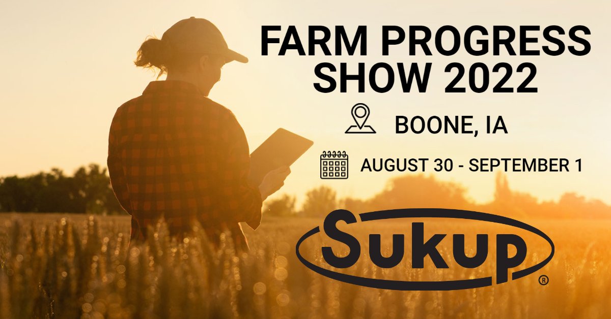 Tomorrow is the 2022 Farm Progress Show! Stop by our booth #1024 to discuss innovative ag solutions or to see <a href="/Farm4ProfitLLC/">Farm4Profit Podcast</a> from 11 am - 2 pm!
#FPS22 #TeamSukup #Harvest22 #AgTwitter