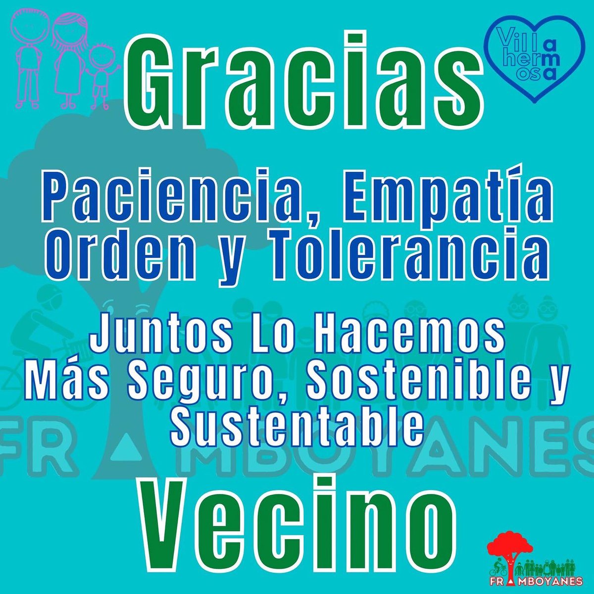 FFramboyanes's tweet photo. JUNTOS LO HACEMOS MÁS SEGURO, SOSTENIBLE Y SUSTENTABLE https://t.co/tabhEQqiqA