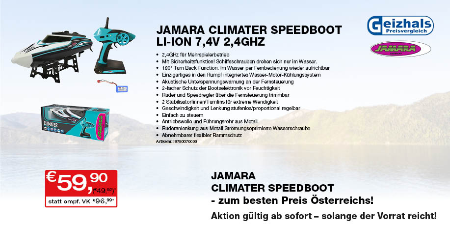 AloisWild's tweet image. #JAMARA #Climater #Speedboot - Racing-Action zum besten Preis Österreichs und Deutschlands!
geizhals.at/jamara-climate…
shop.aloiswild.com/jamara-climate…

#Bestpreis #ferngesteuert #Sommer #Action