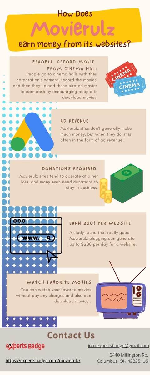 ExpertsBadge's tweet photo. Ways or Processes Movierulz's Used to Earn Money
https://t.co/O3V2qsHPii

#Movierulz #movies #movierulzvt #cinema https://t.co/I349ab5EZi