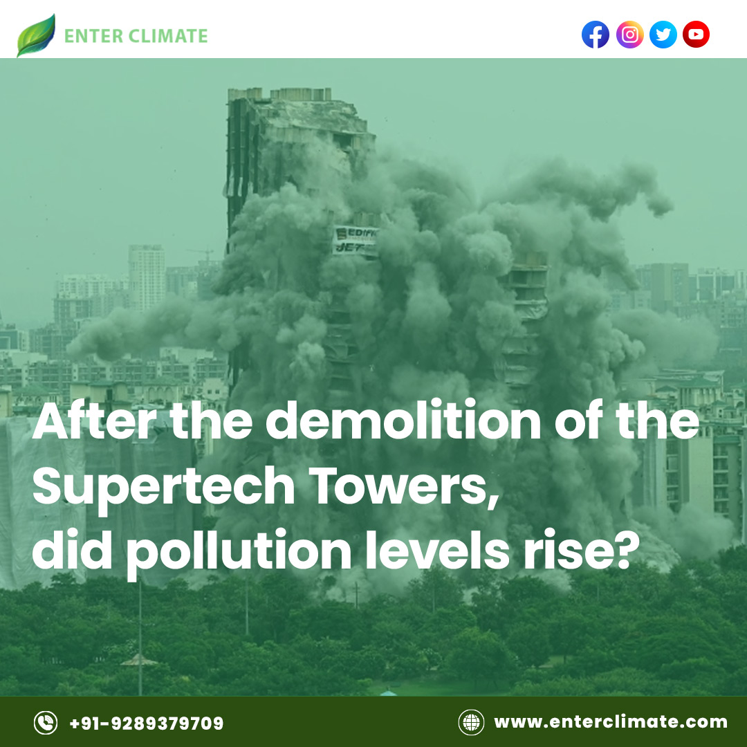 EnterClimate's tweet photo. A few hours after the #SupertechTwinTowers were #demolished, authorities said the #airquality in the surrounding area was "within acceptable limits."
#Enterclimate #TwinTowers #SupertechTowers #Noida #demolition #ITMS #TrafficManagementSystem #Environment #Delhiairpollution https://t.co/AYj6etN0zN