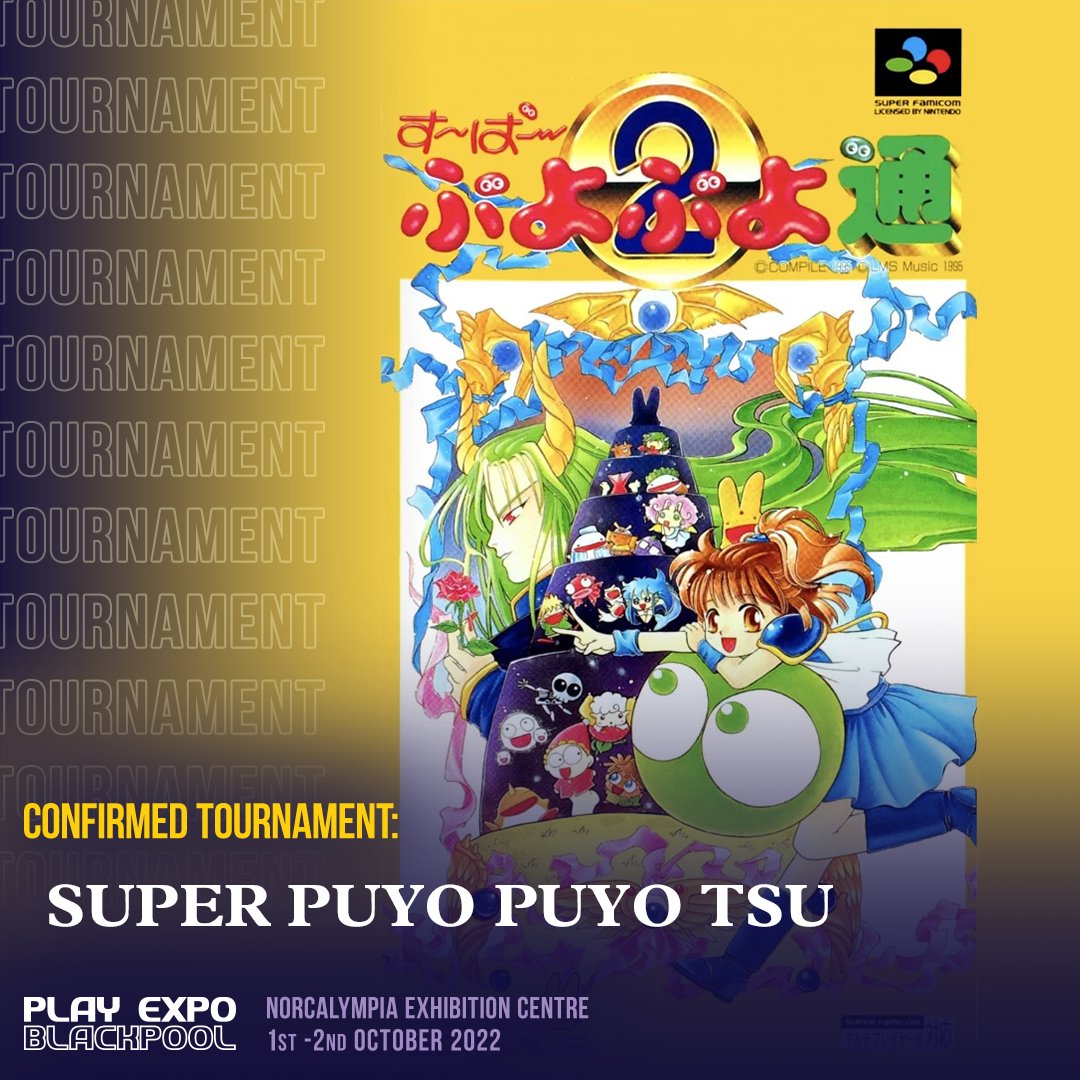 PuyoGB are bringing the Japanese puzzle game franchise #PuyoPuyo to #PLAYExpoBlackpool! 

More Info - playexpoblackpool.com/news/puyo-puyo…

Facebook - facebook.com/playexpoblackp…

#PLAYExpo #gaming #Blackpool #retrogaming #retrogames #NintendoSwitch #tetris #tournament #tournaments #retro