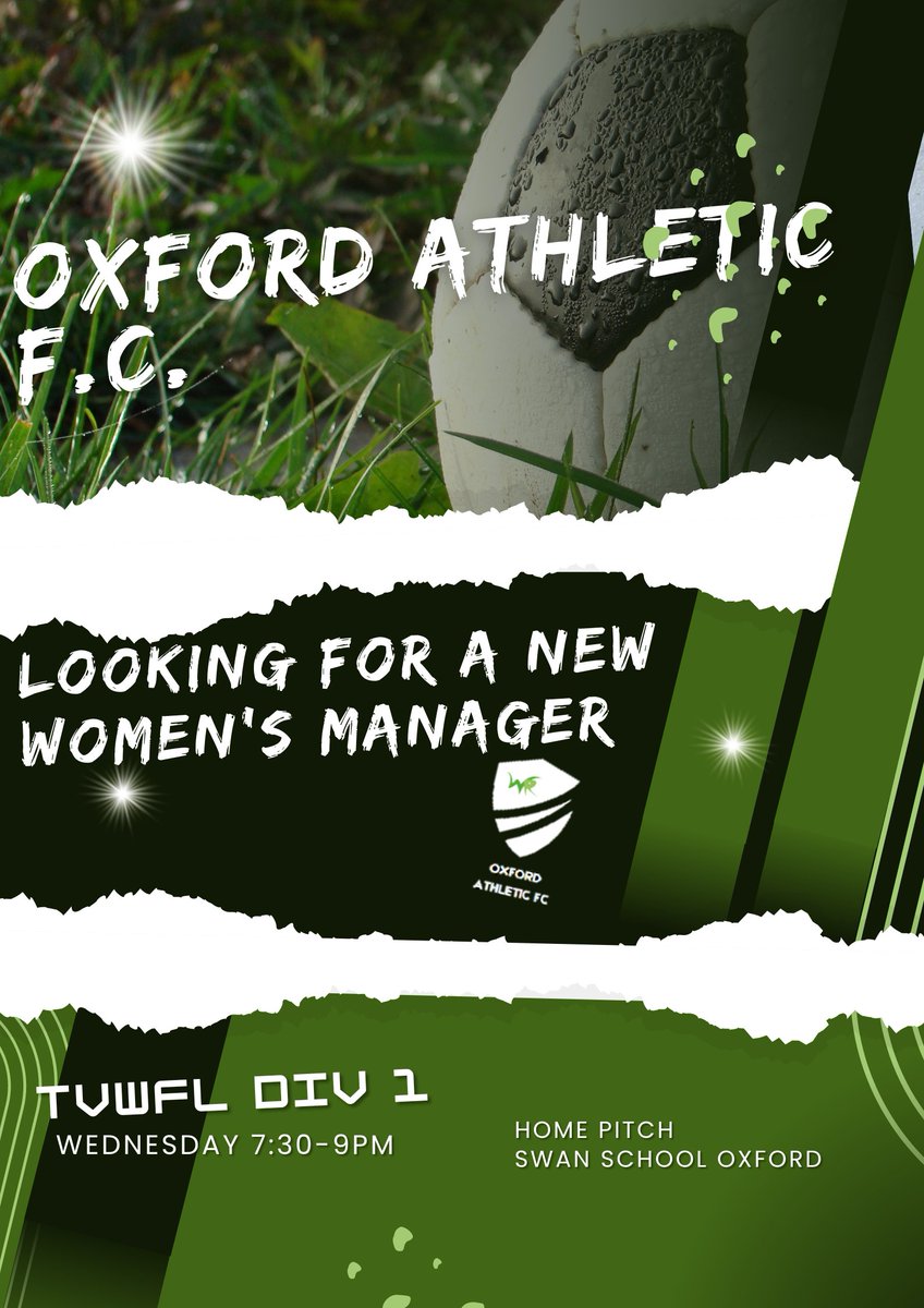WOMENS | FIRST TEAM MANAGER WANTED!

The girl's have made a bright start to their introduction to the club by picking up the <a href="/OxfordshireFA/">Oxfordshire FA ⚽</a>  Women's Summer League trophy the pre-season and winning every game along the way! 1/