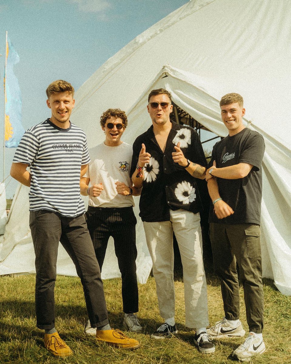 Corellamusic's tweet photo. Leeds Festival. We can’t quite put into words what that meant for us. From going to the @bbcintroducing stage when we were 16 and wishing one day we’d be able to play it, to absolutely packing it out at 12:30pm on a Sunday. Thank you to every single person who came down!🎪 https://t.co/l2nitWHyPU