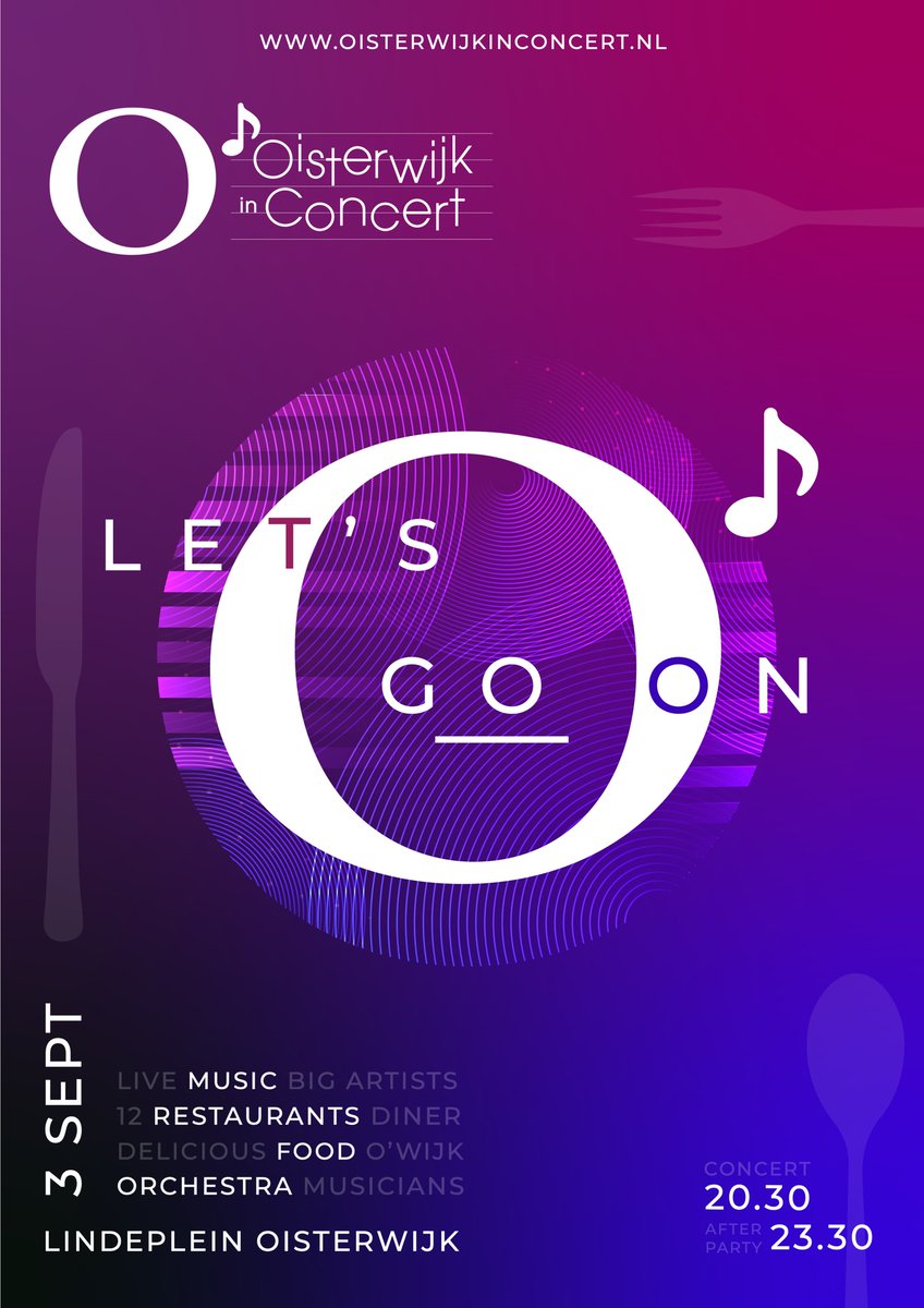 Aanstaande zaterdag presenteert #OisterwijkInConcert Let’s Go On, een groot live concert in combi met een diner bij een Oisterwijks restaurant. Er zijn nog kaarten beschikbaar via oisterwijkinconcert.nl 
Wij wensen iedereen veel plezier! #oisterwijk #Lindeplein #DeLind #sponsor