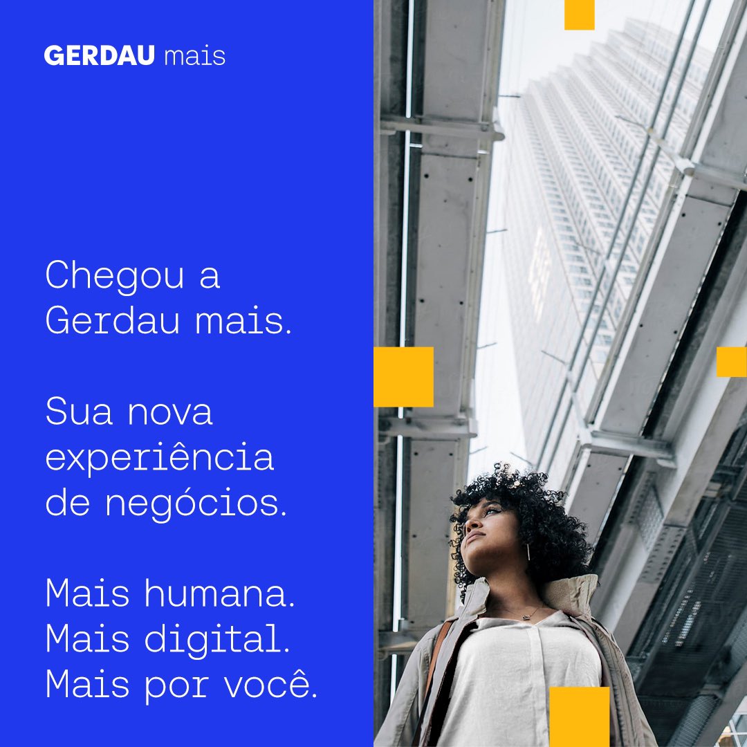gerdau's tweet photo. Lançamos hoje a #GerdauMais, plataforma de conteúdos e negócios que oferece uma experiência digital simples, fácil e intuitiva e abre caminho a uma jornada contínua de soluções e ideias, que atendam diretamente aos desafios dos clientes, consumidores e mercado. #OFuturoSeMolda https://t.co/zstFdNcd2H