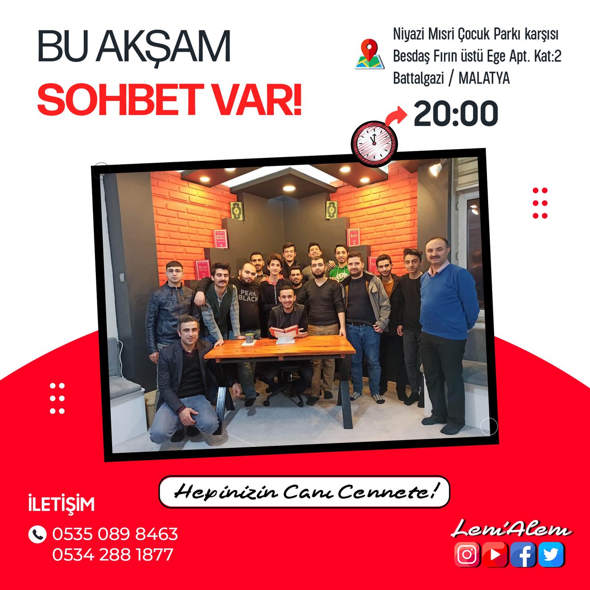 LemAlemResmi's tweet photo. Allah’ı tanımak...
Allah’ı sevmek...
Allah’ı konuşmak...
Lem'Alem'de Kur'an-ı Kerim'in tefsiri Risale-i Nur eserleriyle imanımızı kuvvetlendiriyor ve Allah’ı tanıyoruz...
BU AKŞAMKİ DERSE SİZLERİ DE BEKLİYORUZ🙂😉 https://t.co/AMi6UFxKFk