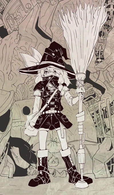 スチームパンクとは違うかもしれんけどこういう雰囲気の絵が好きで昔色と描いてました 