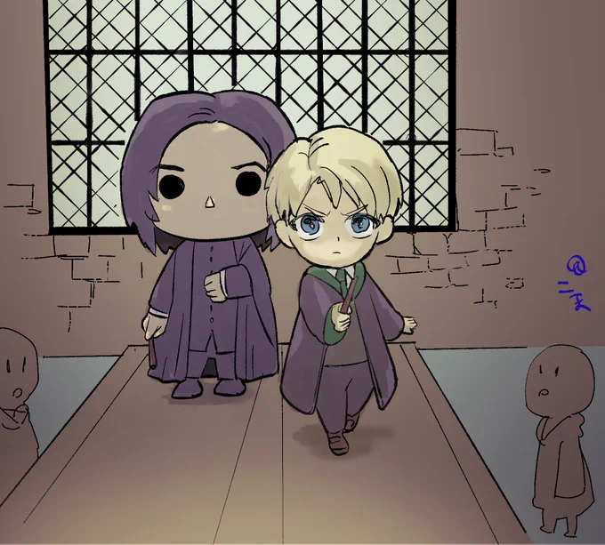 ドラコとハリーだけねんどろだからアニメみたいでかわいい&ファンコの目の死に方がめっっちゃくちゃシュールでかわいい 