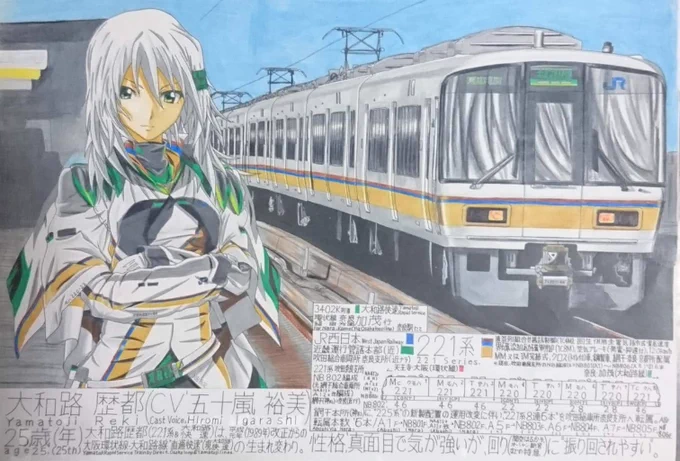 #過去絵でTLを賑やかに飾ろう〜見た人もする事 過去と新作の\大和路快速/の"大和路歴都(れき)"姉さんのイラスト更新されてからはより一層イケメンに(*'ω`*) 