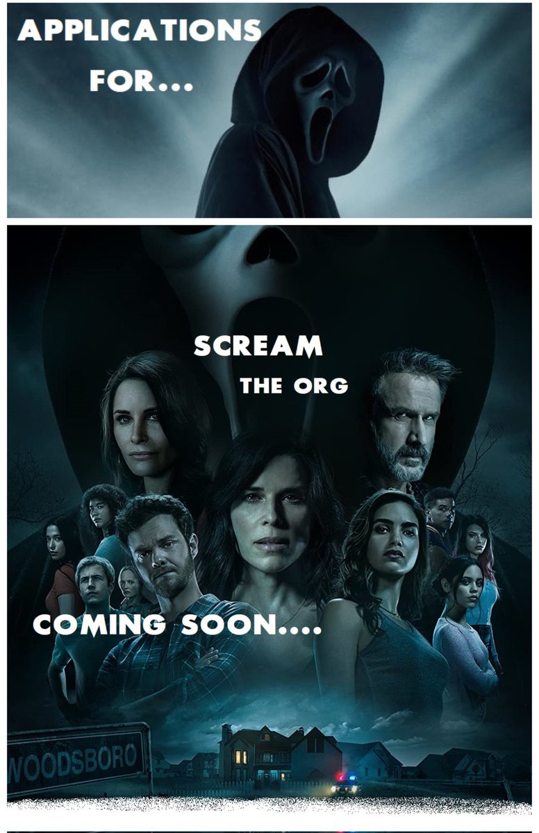 Missy_bbtg's tweet photo. WELCOME TO WOODSBORO

   New SCREAM Inspired Org
    Social Production 
   Fun Comps
  APPS OPEN NOW UNTIL 12 NOON EST TODAY!!

https://t.co/Mw2OOc6A2J https://t.co/Vtd3qDNuTn