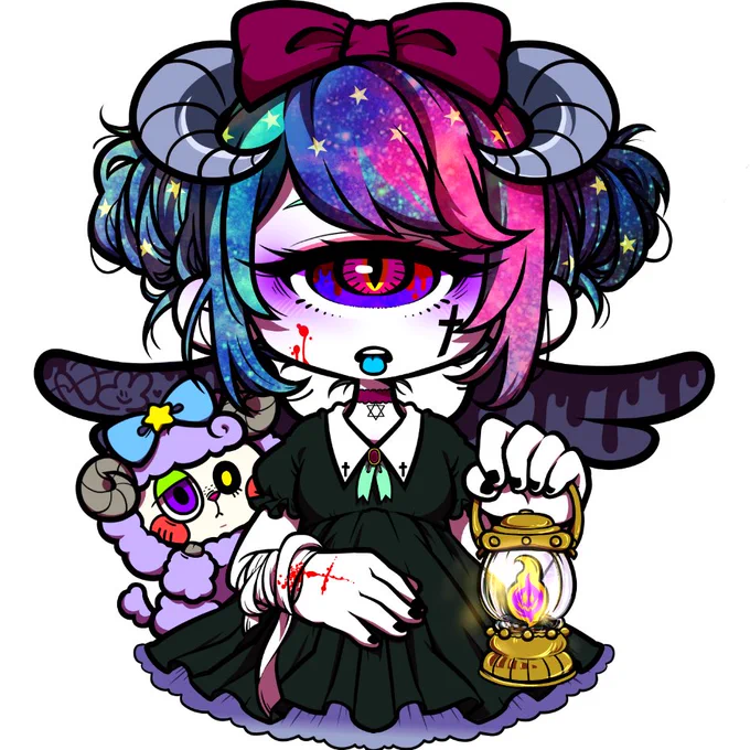そのうちリメイクしたい過去絵#삽화 #귀여운 #일러스트레이터 #kawaii #illustration #usachimus#かわいい #イラスト #POP#カラフル #個性  #派手 