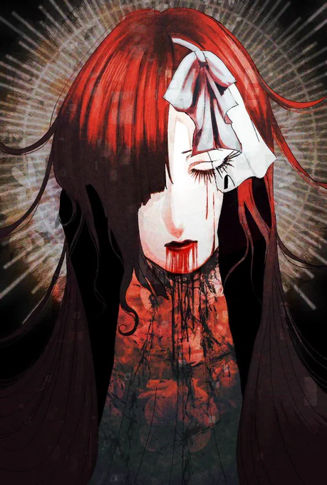 #今月描いた絵を晒そう流血ばっか(一枚目よその子) 