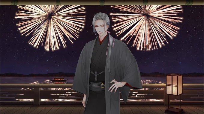 花火に目もくれず私に夢中のさんということで。。。 