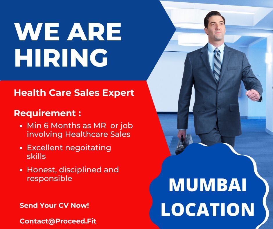 ProceedFit's tweet photo. Health Care Sales Expert
Responsibilities
Meet &amp; exceed sales targets
Successfully create a business from new &amp; existing customer accounts
Manage complex negotiations with senior-level executives
Build rapport &amp; establish long-term relationships with customers
Contact@Proceed.Fit https://t.co/I7Q1Uhn8rS