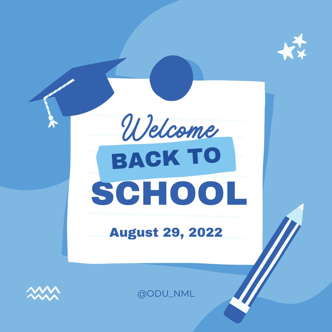 odu_nml's tweet photo. Welcome back students! We are excited to kick off a brand new semester today👏 Good luck to everyone on their first day of classes! https://t.co/eDLCSAUZ1F