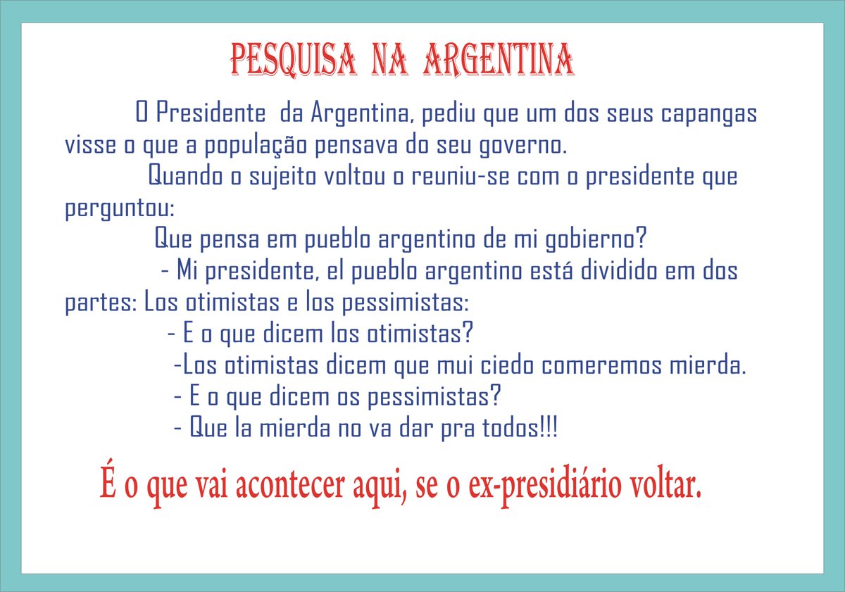 luiz_bau's tweet image. Observe a Argentina. @Marcos_11_66,@Marcos_28_11_66, @MariaCallasBr,@MarcelodeMarco2, @N_Carvalheira, @profeborto @VilmaThomasCos1, @assessoriablue1 @Conservadora191,@Apipoco, @republicanajc   @CariocaBotafogo, @DaiseRios, @Daniela40796686,  @diego_mengo_198, @JosCarrijo