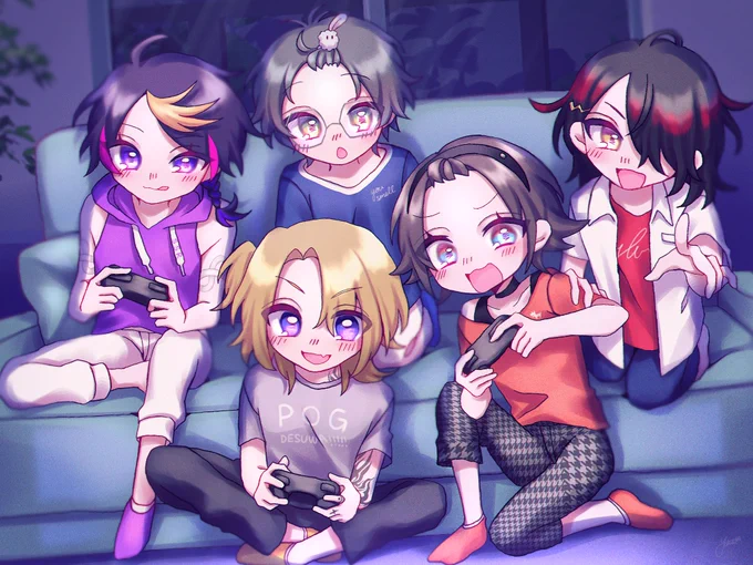 どうしようもなく 夜は家にいたい!#YaminoArt #Ikenography #Luxiem #drawluca #MystArt #Akurylic 