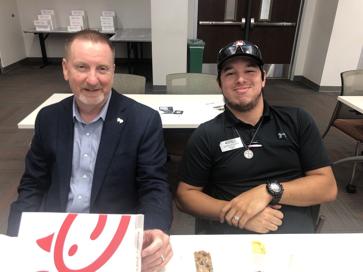 BMTChamber's tweet photo. Kevin Nectoux with Hancock Whitney met with local business owners and managers to discuss fraud protection. Thank you to the Lamar University’s Business and Entrepreneurship Institute (formerly the CICE) for hosting. In partnership with the @LamarSBDC and Capital One Bank.
#GBCO https://t.co/fSLiYqyf5v