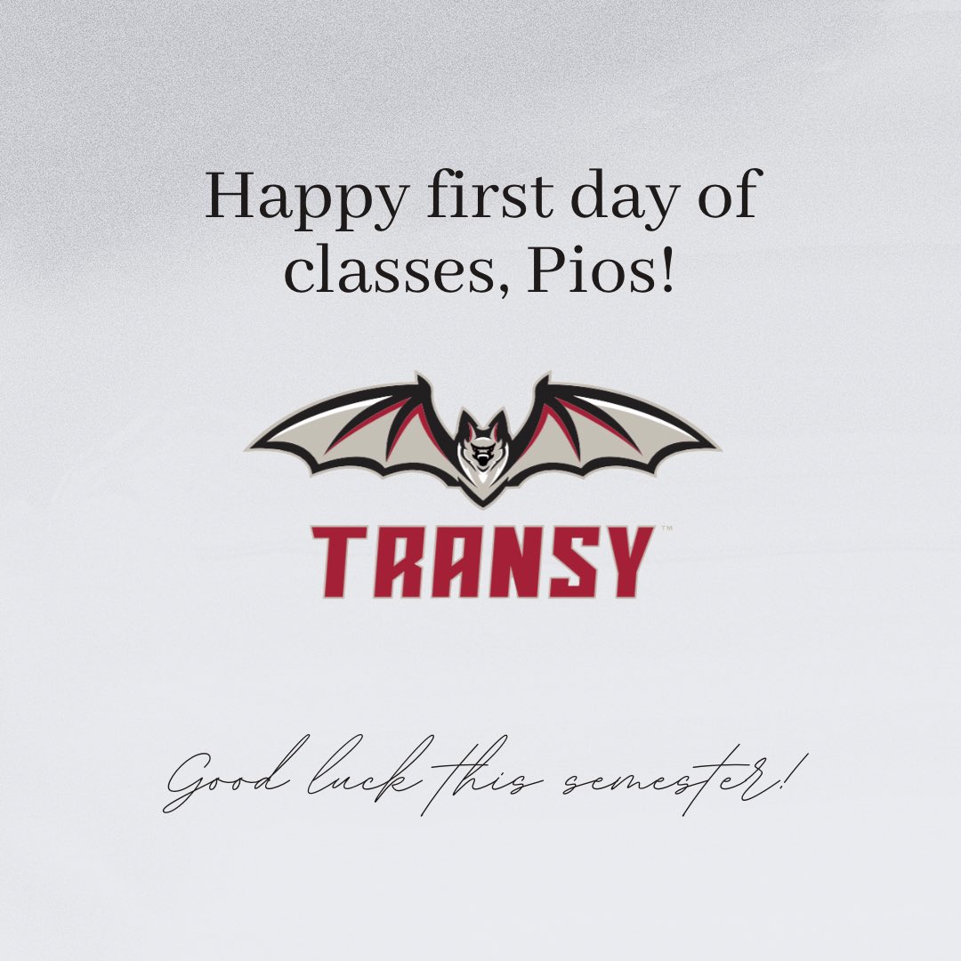 📚 Wishing you a great semester! Our Pios have the best faculty and staff here <a href="/Transy/">Transylvania University</a> to help our student-athletes excel! #flypios🦇