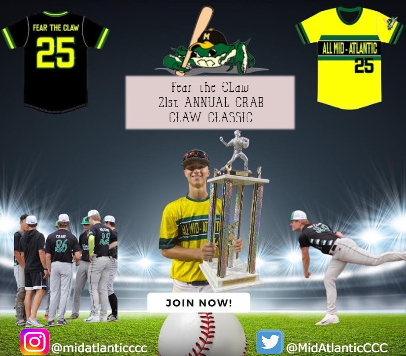 Crab Claw Classic (@midatlanticccc) on Twitter photo Go give the Crab Claw Classic a follow on our Instagram account <a href="/MidAtlanticCCC/">Crab Claw Classic</a> to stay up-to-date for combine, showcase, and more information! ⚾️ Go give the Crab Claw Classic a follow on our Instagram account <a href="/MidAtlanticCCC/">Crab Claw Classic</a> to stay up-to-date for combine, showcase, and more information! ⚾️