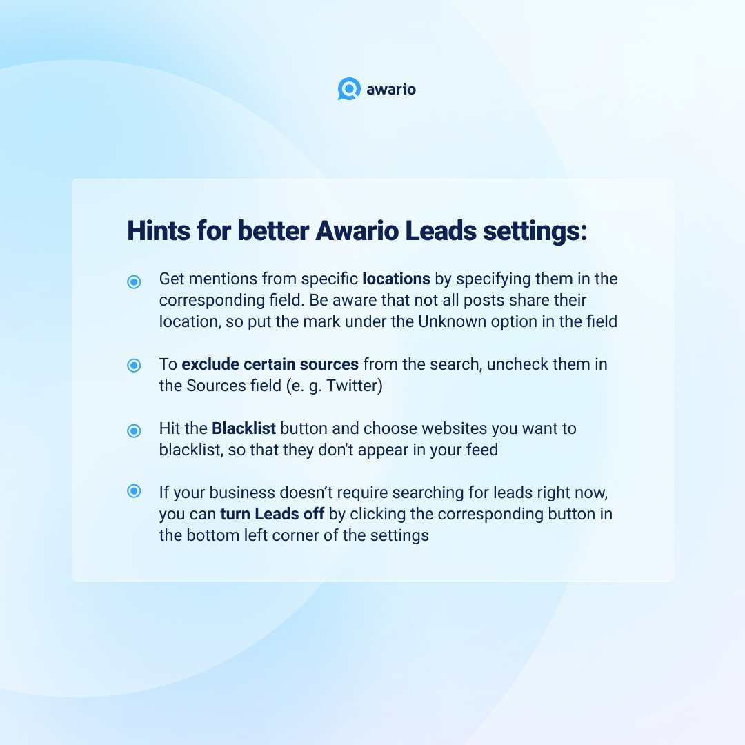 AwarioApp's tweet photo. Every business aims at the #targetaudience and wants to promote its services among people who will actually listen. Otherwise, this #promocampaign will be fruitless.
We prepared a short follow-up on how to use #Awario in your #leadgeneration strategy and get remarkable results. https://t.co/2JWEPm3JHU