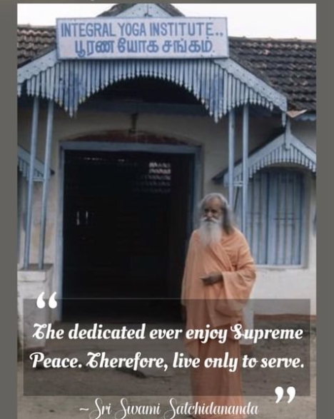 SAYVA's tweet photo. "The dedicated ever enjoy Supreme Peace. Therefore, live only to serve." - Sri Swami Satchidananda https://t.co/sIXqCx8Hpt