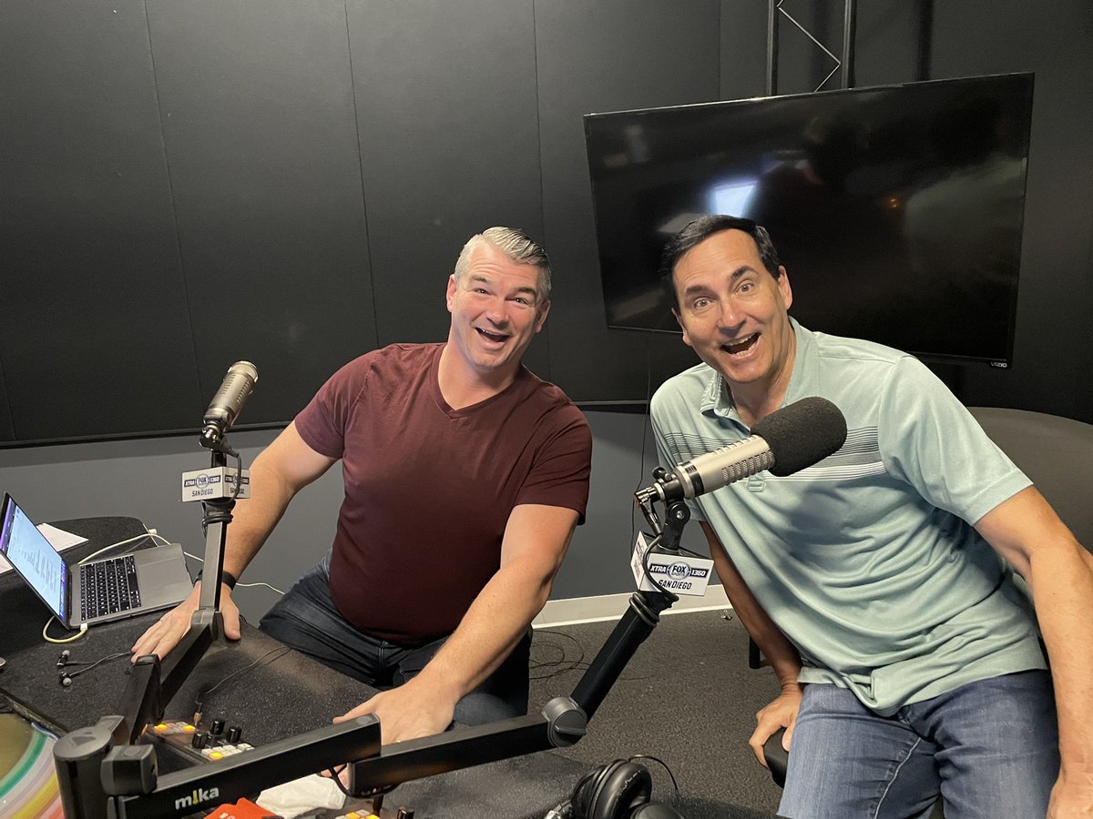 HartmanAndRichO's tweet photo. After his week off… @ohrnberger is back!!  

The @HartmanAndRichO Show is on the air! 

6:00 - #Padres take 2 of 3 vs. the #Royals. 
7:00 - @SnapdragonStdm opens up THIS WEEK! 
8:30 - @sdutKevinAcee 

📻 @XTRA1360 
📱 @iHeartRadio https://t.co/mcvDMHZpT7