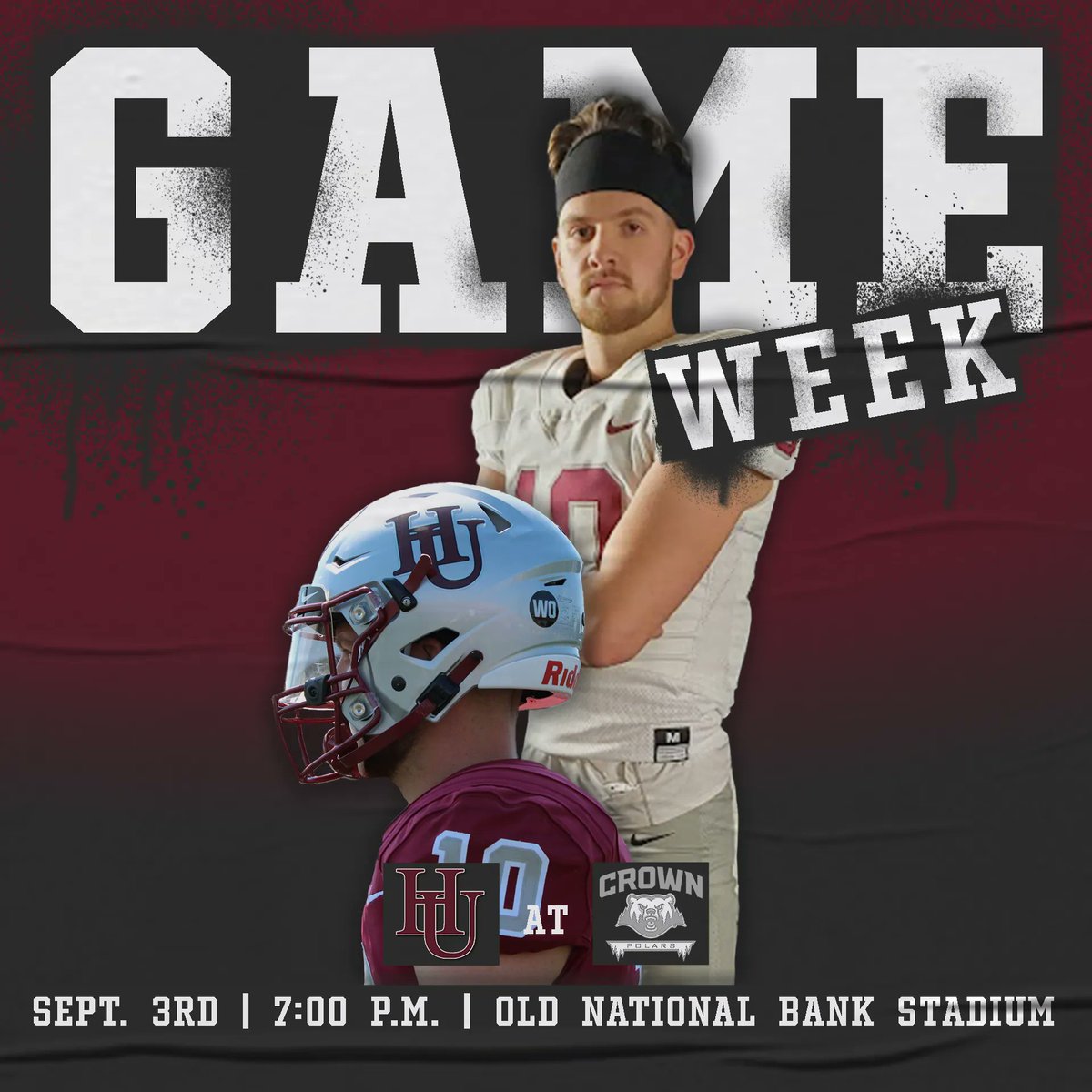 It's FINALLY GAME WEEK!
1️⃣🏈 Hamline University at Crown College
📆 - Saturday, September 3rd, 2022
🕐 - 7:00 p.m. CST
📍 - Old National Bank Stadium 🚌
💻 - buff.ly/3qbjdS5 

#ATS #TEAM140
